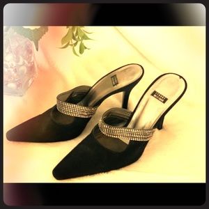 Stuart Weitzman Rhinestone Mules